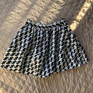 Express Houndstooth A-line flared skirt (NWT)